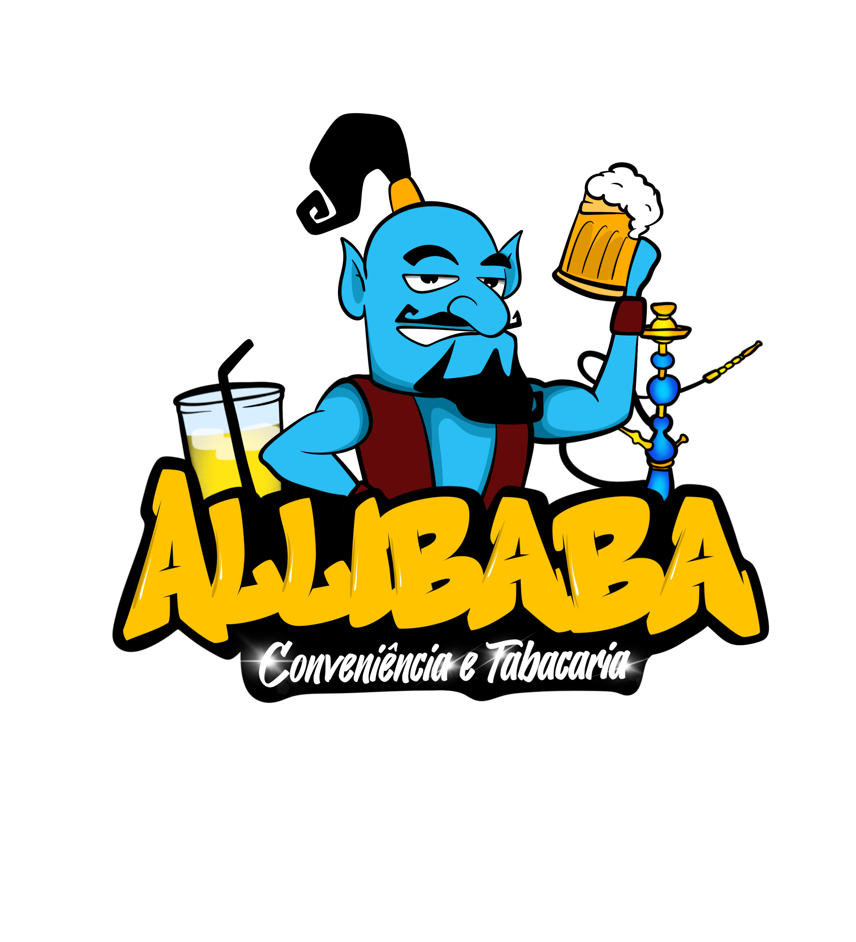 Logo completo Allibaba — gênio + wordmark